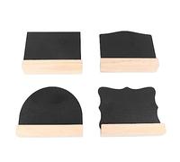 ANKROYU Mini lavagna segnaletica in legno doppia faccia piccola lavagna per la decorazione domestica dell'hotel crea eleganti display artistici in legno di pioppo set da 4 pezzi