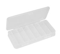ANKROYU Mini Transparent Lure Box, Double Sided 14 Grid Fishing Bait Storage, Plastic Organizer with Secure Clasp, Compact Tackle Container