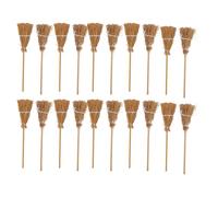 ANKROYU Mini Witch Broom Halloween Decorazioni da 20 pacchetti di scopa in miniatura con corda bianca Crafoglio di stregoni fai -da -te per forniture per feste di Halloween e acces