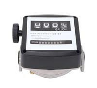 ANKROYU Misuratore di portata meccanico per carburante in alluminio Misuratore di portata per pompa ad alta precisione a 4 cifre Gallone Facile lettura per attrezzature industriali