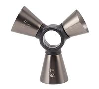 ANKROYU Misurazione della barra a 3 end tazza 304 Acciaio inossidabile dispositivo di misurazione del vino ergonomico per strumenti di miscelazione del vino Professional Bartender (Nero placcato)