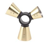 ANKROYU Misurazione della barra a 3 end tazza 304 Acciaio inossidabile dispositivo di misurazione del vino ergonomico per strumenti di miscelazione del vino Professional Bartender (Oro placcato)