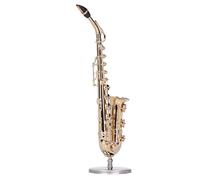 ANKROYU Modello di sassofono in miniatura, Replica di sassofono in miniatura con di supporto, Mini modello di strumento musicale, Sassofono contralto in miniatura per ornamenti