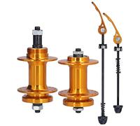 ANKROYU Mountain Bike Cassetta volano 36 Fori in Lega di Alluminio di Rilascio rapido 8 9 10 11 velocità Compatibile con 6 bulloni Freno Freno Freno Anteriore Dorato 100 mm Post