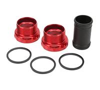ANKROYU Movimento Centrale per Bici da 68 mm a 73 mm, in Lega di Alluminio, con Filettatura, Cuscinetto Pulin, riduzione del Rumore, Rotazione Stabile, Kit rondella in Resina per b (Nero) (Rosso)