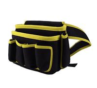 ANKROYU multitasche per attrezzi elettrici regolabile regolabile con tessuto composito EVA per elettricisti, falegnami e operai edili (bordo giallo)