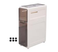 ANKROYU Organizzatore magro stretto cassettiera Slim Organizzatore Rolling impermeabili per lavanderia bagno piccolo Spazio Massimize PP PP PAT PESTICHE 6 RUSE (2 livelli)