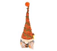 ANKROYU Ornamento di cotone fatto a mano Gnome senza volto Decorazione natalizia del Ringraziamento per la libreria degli uffici per la casa 39 cm (Treccia)