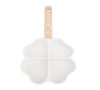 ANKROYU Padella di a forma di cuore 4 tazze non bastoncino mini colazione cottura per cucina uniforme riscaldamento facile per la pulizia in lega di alluminio da cucina familiare