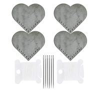 ANKROYU Pagina angolo in tessuto a forma di cuore Segnalibri segnalibri Materiale da cucito in pelle fatta a mano Elegante aspetto per gli amanti dei libri appassionati di verdure (Green di menta di
