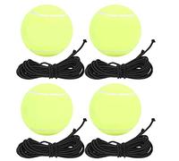 ANKROYU Pallina da tennis alta elastica da 4 pezzi con set da allenamento con elastico per la pratica del tennis per principianti, uso domestico, materiale in lana di gomma, diamet