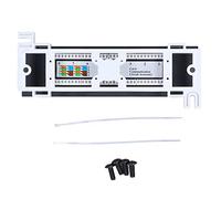 ANKROYU Pannello patch CAT6 a 8 porte per montaggio su rack di rete Pannello punch down con copertura antipolvere per sala server Installazione data center ufficio Materiale ABS