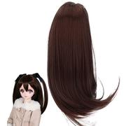 ANKROYU Parrucca per capelli bambole fibra ad alta temperatura in fibra lunga sostituzione dei capelli ricci per 1/3 bambola Design del tappo a rete lucido morbido si adatta alla c (Castagne marroni)