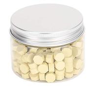 ANKROYU Perline di ceralacca vintage Sigilli di ceralacca perlescenti Perline ottagonali colorate per inviti di nozze Lettere Documenti 200 pezzi Scatola Champagne Oro Blu mare Arg (Giallo chiaro)