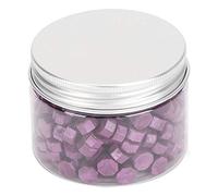 ANKROYU Perline di ceralacca vintage Sigilli di ceralacca perlescenti Perline ottagonali colorate per inviti di nozze Lettere Documenti 200 pezzi Scatola Champagne Oro Blu mare Arg (Viola di