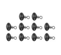 ANKROYU Perline girevoli per Attrezzatura da Pesca 10 Pezzi Perline girevoli in plastica Nera per puleggia Girevole con Design Incrociato per la Pesca d'Acqua Dolce in Mare e l'imp