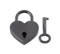ANKROYU Piccolo Lucchetto in Lega di Zinco a Forma di Cuore D'amore, Lucchetti Vintage in Metallo Nero Per Portagioie, Diario, Ciondolo Decorativo Per Borsetta