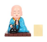 ANKROYU Piccolo Monaco Buddista Ornamento Solare Simpatica statuetta di Monaco ad energia solare con movimento di preghiera in movimento per la decorazione dell'auto di casa e uffi (Tipo di vestiti