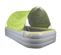 ANKROYU Piscina gonfiabile con baldacchino Famiglia Grande Famiglia Blow Up Piscina con scivolo d'acqua per adulti per bambini Giardino all'aperto 2,6 m PVC (Gialllo)