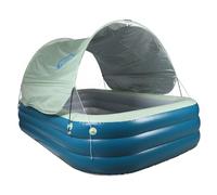 ANKROYU Piscina gonfiabile con baldacchino Famiglia Grande Famiglia Blow Up Piscina con scivolo d'acqua per adulti per bambini Giardino all'aperto 2,6 m PVC (Verde)