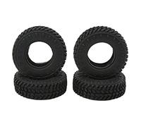 ANKROYU Pneumatici in gomma RC premium 4 pc set di pneumatici resistenti all'usura ad alte prestazioni con fodera di spugna per FMS FCX24 1/24 Auto da arrampicata in scala nere da
