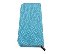 ANKROYU porta ferri da maglia Organizer Borsa da viaggio portatile per aghi da maglione da 20 cm Modello a reticolo a rombo Resistente tessuto Oxford Accessori artigianali Uso dom