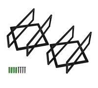 ANKROYU Portabottiglie da parete in metallo a doppio livello, portabottiglie dal design elegante e salvaspazio, per, bar, ristorante, ferro nero, 26,5 x 25 x 10 cm, set di 2