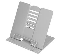 ANKROYU Portalibri in Metallo Angolo di Altezza Regolabile Design ergonomico Supporto per Libri Portatile Pieghevole per Home Office Lettura Studiare Disegno Guardare Video (Grigio)