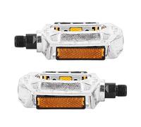 ANKROYU Postato di bici in alluminio in lega non slip cuscinetto a sfere pedali ergonomici design ad alta resistenza resistente alla bici da mountain bike argento 12 x 9,5 x 2,2 cm