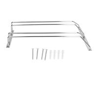 ANKROYU Premium Stainless Steel Double Row Hanging Wine Glass Rack Under Cabinet Stemware Holder Space Saving Storage Solution for Kitchen Bar Home Silver (M)