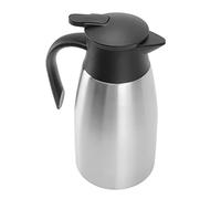 ANKROYU Premium Stainless Steel Thermal Coffee Carafe Large Capacity Press Type Thermal Kettle with One Click Water Outlet Ergonomic Design for Home Office Travel 304 Stainless Ste (Colore in acciaio