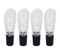 ANKROYU Premium Wine Aerator Pourer Set 4PCS Eco Friendly Decanter Spout Instant Oxygenation Tool for Red White Wine Enhances Flavor for Home Parties Gifts Durable PC Material (Oro)