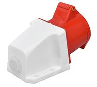 ANKROYU Presa industriale CEE Connettore di alimentazione Rosso Montaggio superficiale IP44 Materiale PC in ottone per officina Campeggio per uso esterno (HR-125)