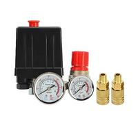 ANKROYU Pressostato automatico per compressore d'aria Kit 3 in 1 con barometro Valvola di controllo regolabile precisa Gamma 0,5 0,8 MPA per strumenti industriali e officine domest