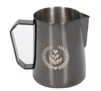 ANKROYU Professional Frothing Jug Pitcher 600ml Stainless Steel Milk Frother Cup with Eagle Spout Barista Grade Milk Frothing Pitcher for Latte Art and Cappuccino Making (Nero)