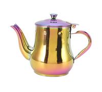 ANKROYU Professional Grade 500ml Stainless Steel Tea Coffee Kettle with Removable Mesh Filter Ergonomic Handle for Home Kitchen Restaurant Use BPA Proof (Blu)