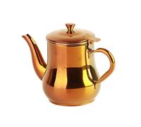 ANKROYU Professional Grade 500ml Stainless Steel Tea Coffee Kettle with Removable Mesh Filter Ergonomic Handle for Home Kitchen Restaurant Use BPA Proof (Rosso)