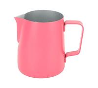ANKROYU Professional Milk Frothing Pitcher 380ml Stainless Steel Barista Grade Frother Cup with Pointed Spout for Latte Art Coffee Tea Making Home Cafe Use Durable 304 Food Safe Ma (Rosso)