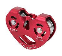 ANKROYU Puleggia a fune singola girevole resistente in lega di alluminio 25KN Attrezzatura di sicurezza per arrampicata premium per arrampicata su roccia Trasporto trasporto rosso (Rosso)