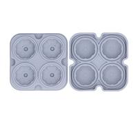 ANKROYU Pumpkin Ice Ball Mold 3D Pumpkin Shape Food Grade Silicone 4 Cells Easy Release Whiskey Ice Mold for Coffee Tea Cocktail Halloween Home Bar (Grigio)
