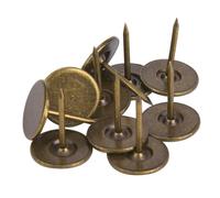 ANKROYU Puntine per Tappezzeria Chiodi Decorativi Stile Vintage Testa Piatta Ciano Bronzo Ferro Mobili Perni per Divano Cuscino Artigianato in Legno Progetti Fai da Te 100 Pezzi (Diametro 16
