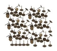 ANKROYU Puntine per Tappezzeria Chiodi Decorativi Stile Vintage Testa Piatta Ciano Bronzo Ferro Mobili Perni per Divano Cuscino Artigianato in Legno Progetti Fai da Te 100 Pezzi (Diametro 14