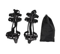 ANKROYU Ramponi da arrampicata resistenti, 24 denti, in acciaio inossidabile, antiscivolo, per neve e ghiaccio, per scarponi da trekking, alpinismo, avventure invernali all'aperto (l)