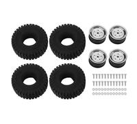 ANKROYU RC CHOUL CHOUL CHOUL SET RESERE PER LA PROPRIETÀ ALTA PRANSIONE PLASTICA RC CRAWLER CHOUR CHOUTO CHOURO CON PENSARE PER OF OFF ROAT SCROVI CUI A MUSTI A 4 Ruote 4 Pneumatic (Argento)