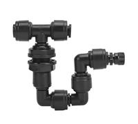 ANKROYU Reptile Fogger Mistria Sprinkler Regolabile 360 ugello Rotante Terrario Aquarium Mister per la Foresta pluviale Serbatoio Anfibiani Piante ABS Materiale Nero