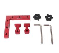ANKROYU Righello di posizionamento a 90 gradi Morsetto professionale ad angolo retto a forma di L Strumento per la lavorazione del legno in lega di alluminio 120x120mm per la reali