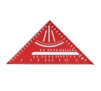 ANKROYU Righello triangolare in alluminio Bilancia incisa robusta e durevole Misurazione accurata dell'angolo 30 45 60 90 gradi Righello ad angolo retto per progetti di ingegneria (Rosso)