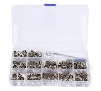 ANKROYU Rivetti Punk a forma di secchio con punte in lega di zinco, accessori artigianali per la realizzazione di accessori con strumento di installazione per rivetti in pelle, art