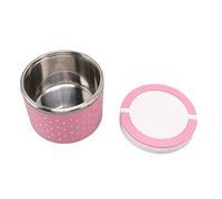 ANKROYU Round Insulated Lunch Box Stainless Steel Thermal Food Jar Leakproof Container for Office School Travel Picnic Outdoor Activity 13.2cm 332g (Roseo)