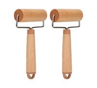 ANKROYU Rullo per pasta in legno Mattarello piccolo Girevole a 360 gradi Manico ergonomico Materiale in faggio premium per cuocere pizza Pasticceria Pane Biscotti Confezione da 2